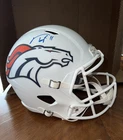 TROY FRANKLIN SIGNED DENVER BRONCOS FS ALTERNATE SPEED REPLICA HELMET BECKETT QR