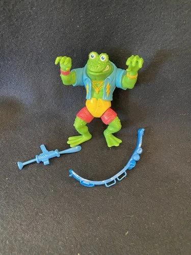 Vintage TMNT Ninja Turtles Figure Genghis Frog 1989 - See pictures