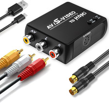 S Video to HDMI Converter, AV RCA to HDMI Converter, Includes RCA Cable S Vide