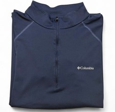 Columbia Omni-Wick Men  s XL Navy 1/4 Zip Pullover Long Sleeve