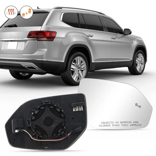 Heated Mirror Glass W/ Blind Spot Right Passenger For Volkswagen Atlas 2018-2024