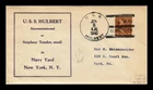 DR JIM STAMPS US COVER USS HULBERT FIRST DAY COMMISSION NAVAL CANCEL