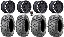 MSA Creed 14" Wheels Black 27" BigHorn 2.0 Tires Kawasaki Brute Force IRS