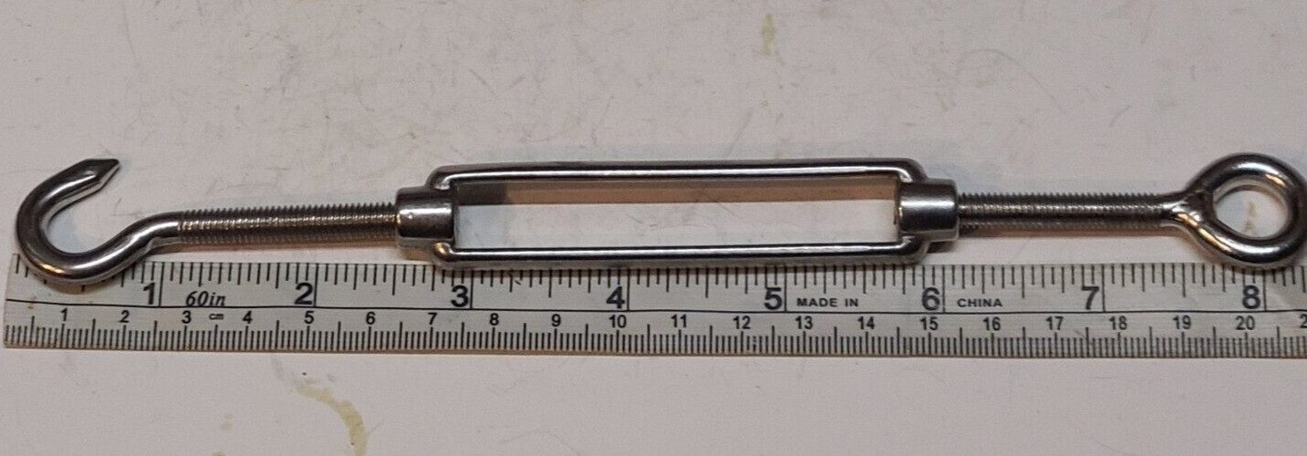 STAINLESS STEEL TURNBUCKLE OPEN FACE #6 RIGGING