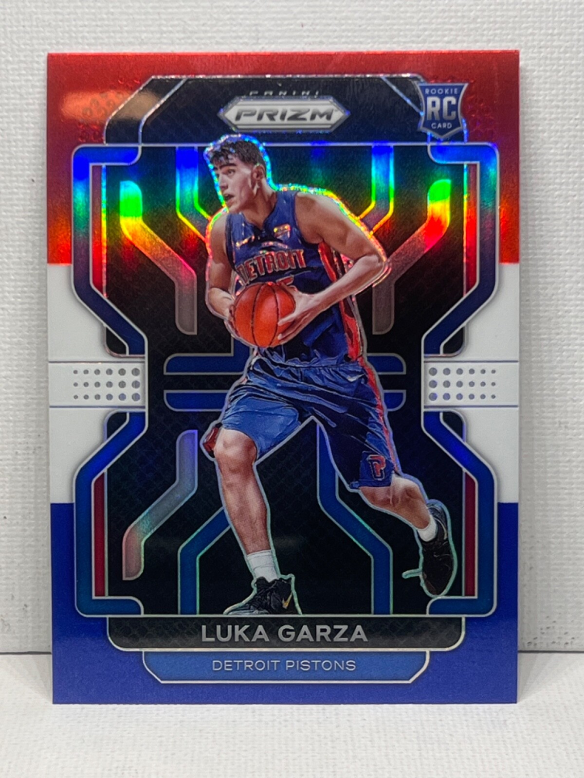 Luka Garza 2021-22 Prizm red/white/blue Prizm RC Detroit Pistons