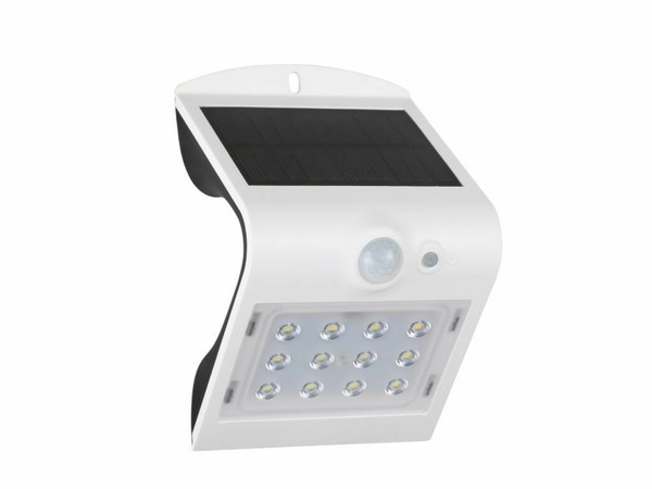 APLIQUE SOLAR LED 1,5W 220 LUMEN RECARGABLE SENSOR DE PRESENCIA COLOR BLANCO