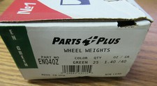 PARTS PLUS EN040Z GREEN WHEEL WEIGHTS QTY 25 1.40 OZ / 40 GR / NON LEAD USA MADE