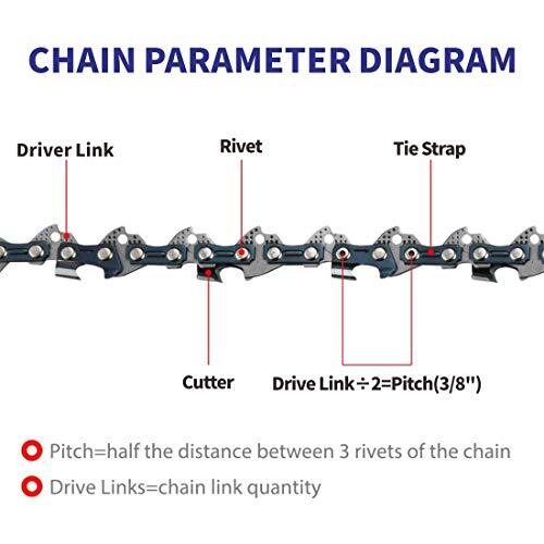 2 Pack S33 AdvanceCut 8 inch Chainsaw Chain 3/8