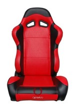 Cipher Redblack Carbon Fiber Pattern Leatherette Universal Racing Seats Pair