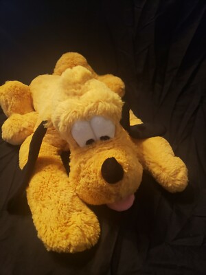 Walt Disney Store Pluto Plush Yellow Dog Stuffed Animal 17'' Toy Authentic 