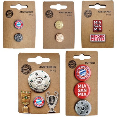 FC Bayern München Pin Logo - Silberfarben 1,2cm | Fan Artikel