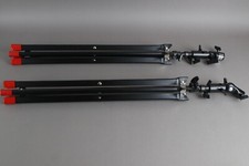 Smith Victor S-9 Studio Lighting Camera Tripod Stands Lot Of 2 Used Black Red