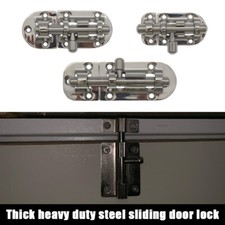 Silver Heavy Duty 316 Stainless Steel Latch Sliding Doors Lock Keyless Door Bolt