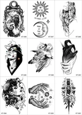 8 Sheets Temporary Tattoo Waterproof Tattoo Body Arm Stickers Fake Waterproof