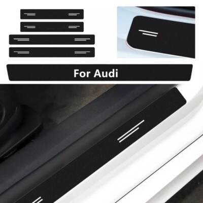 5PCS For Audi Car Door Sill Tailgate Protector Anti-Scratch Threshold Strips