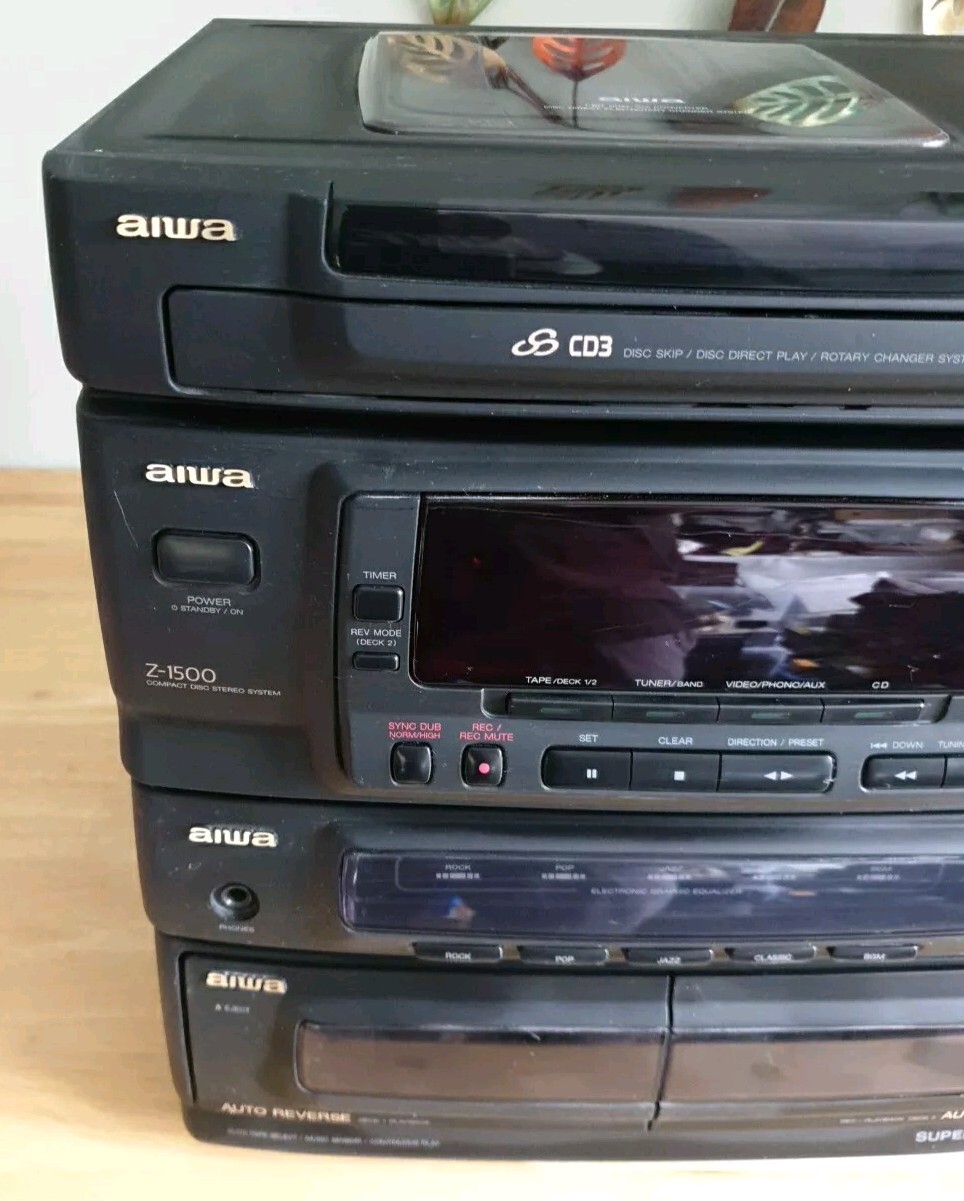 Aiwa CXZ1500K Compact Disc Stereo Cassette Receiver Hifi System Spares/Repairs eBay