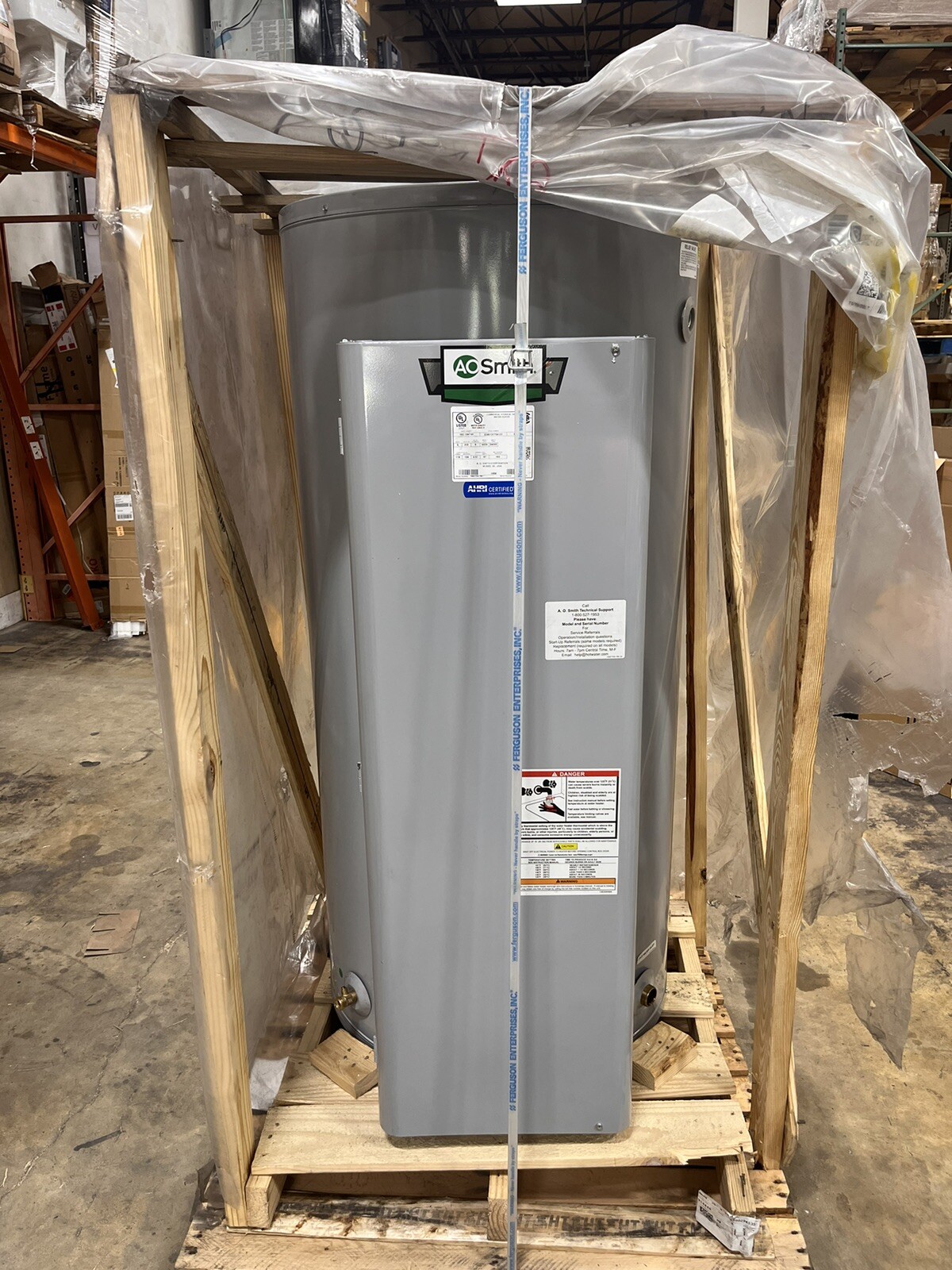 AO Smith 119 Gallon 3 Phase 54KW Commercial Hot Water Heater DRE120A
