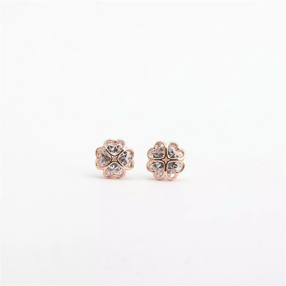 New Kate Spade New York Something Sparkly Spade Stud Earrings Rose