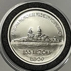 Rare Pearl Harbor USS Arizona BB-39 Proof Coin 1 Troy Oz .999 Fine Silver Round