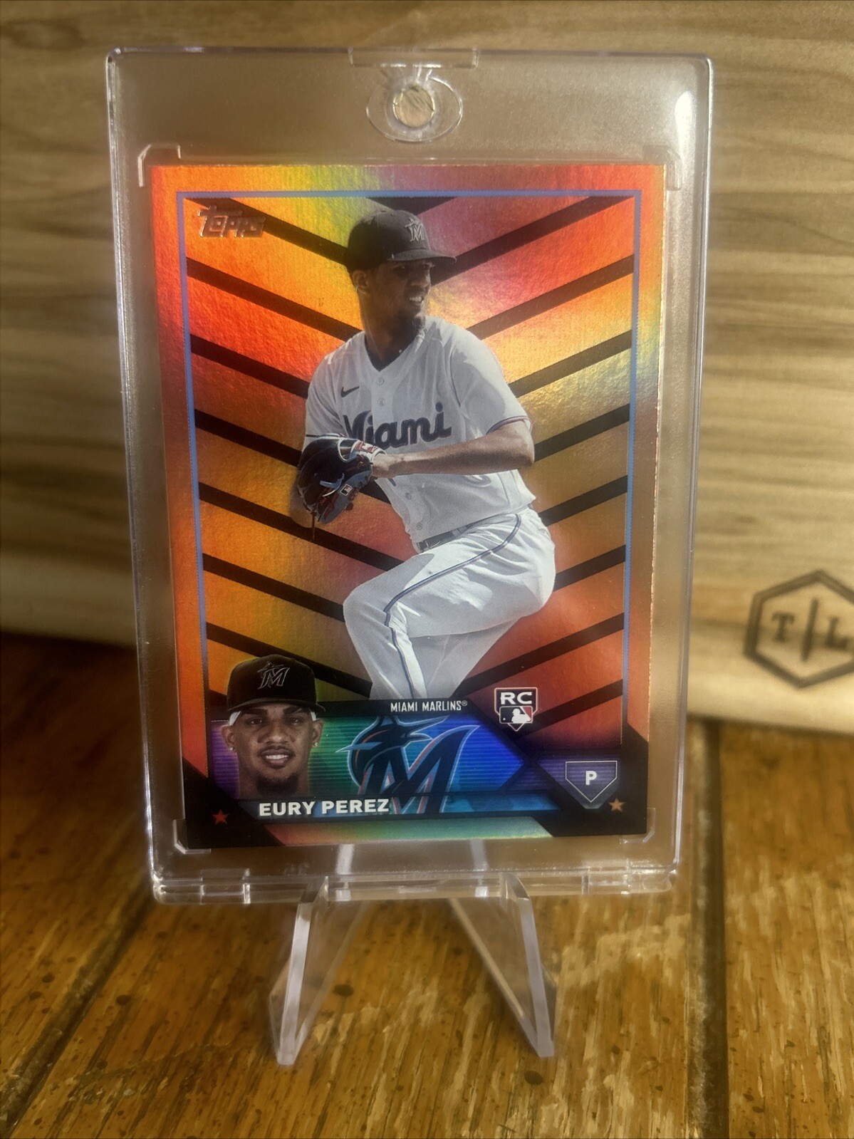 Eury Perez 2023 Topps Update Halloween Black and Orange Foil #US139 RC Marlins