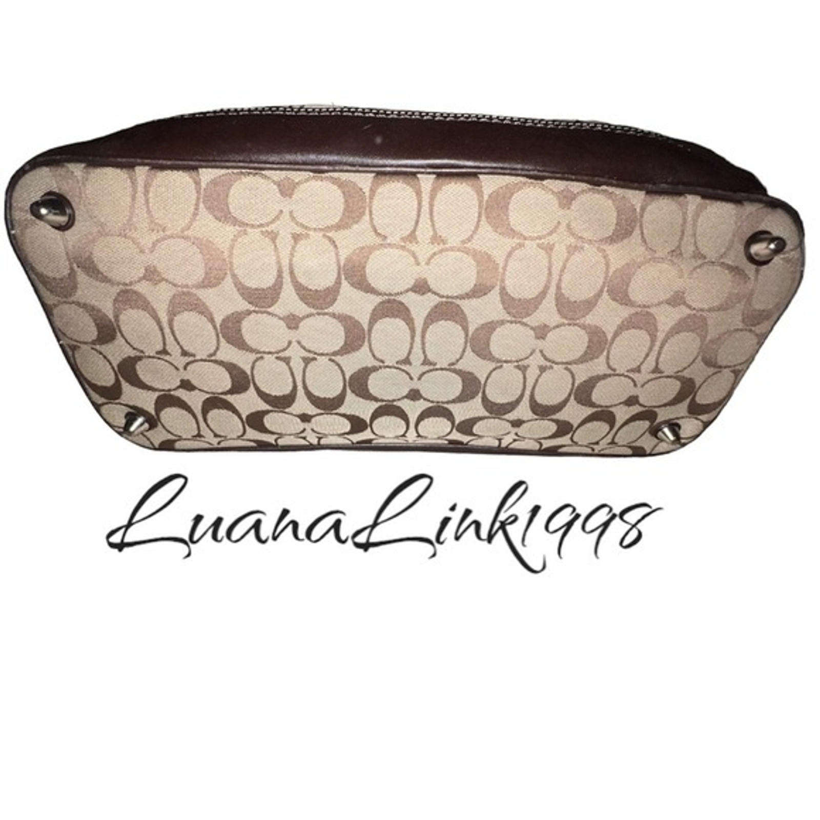 Coach Authentic Hampton F12643 Brown Signature Sa… - image 5