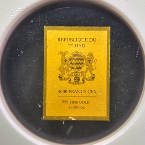 CHAD. 2022, 3000 Francs, Gold - NGC MS70 - Top Pop 🥇 German, Gustav Heinemann - Picture 5 of 5