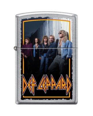 Zippo 4819, Def Leppard Design, Street Chrome Finish Lighter, NEW