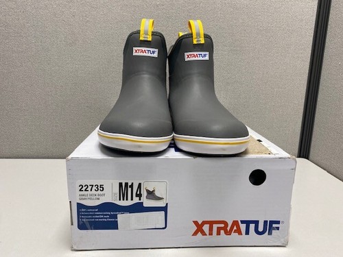 Xtratuf Men's Deck Boot, Gray Yellow 