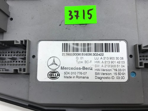 MERCEDES BENZ CLASSE E W213 MODULO COMANDO SAM OEM A2139003008 2015 - Foto 4 di 5
