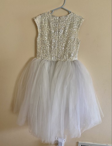Halabaloo Little Girl's Jacquard Tulle Party Holiday Dress, size 6 - Picture 6 of 10