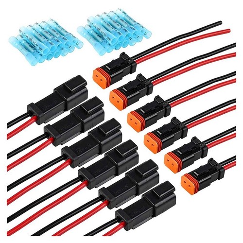 2 Paar EC8 Stecker Adapter Mit 15 Cm 10AWG Silikondraht – Für RC Lipo Akkus, Autos & Drohnen