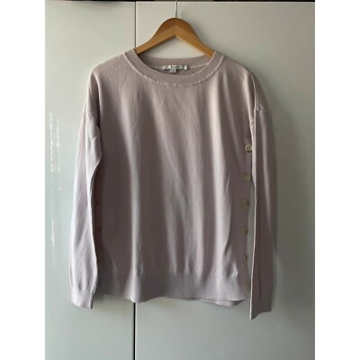 Boden cotton wool blend lightweight jumper pale pink size S UK