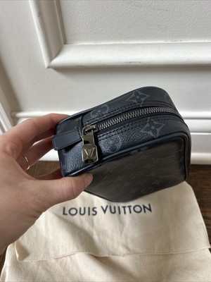 Louis Vuitton Toilet PM Toiletry Pouch Monogram Eclipse Black Gray