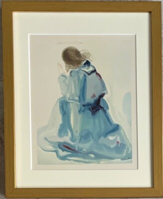 Original Holzschnitt von Salvador Dali, Dante s Göttliche Komödie.