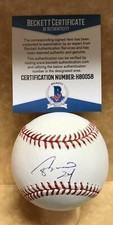 CAMERON MAYBIN NEW YORK YANKEES SIGNED AUTO M.L. BASEBALL BECKETT H80058