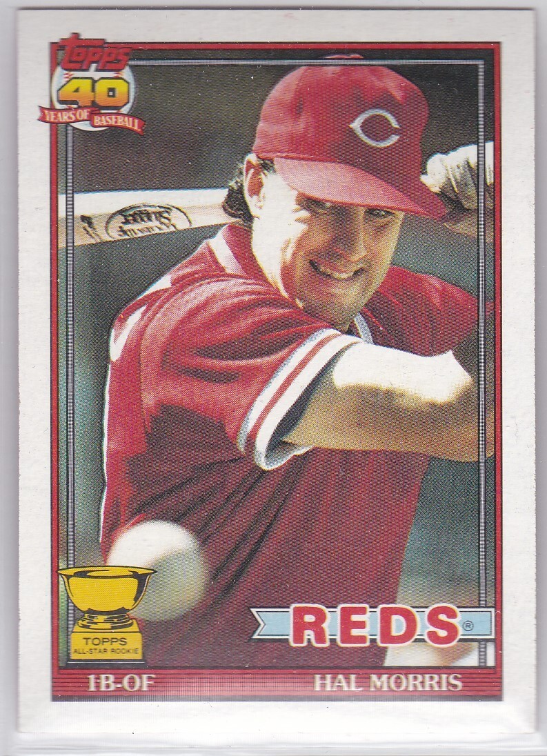 M) 1991 Topps Baseball Trading Card - Hal Morris #642