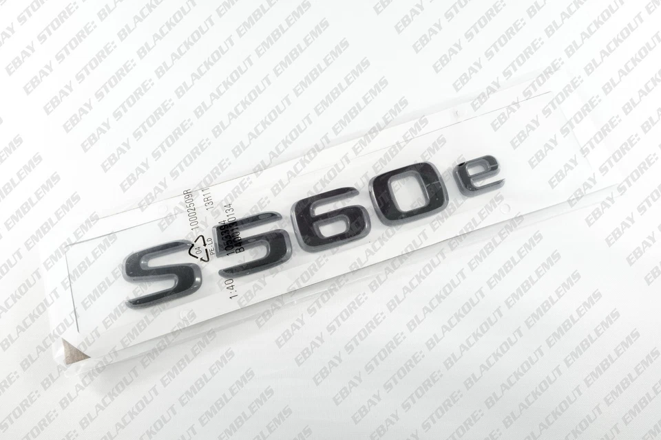 Insignias emblemas negros brillantes para Mercedes-Benz S560e W140 W220 W221 W222 W223 Foto 4 de 4