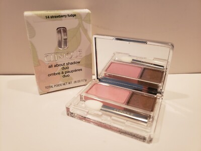 Clinique All About Shadow Duo Eyeshadow #14 Strawberry Fudge 0.05 Oz