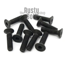 M2.5 x 10mm, Socket Flat Head Screws, 10.9 Steel, Black Oxide