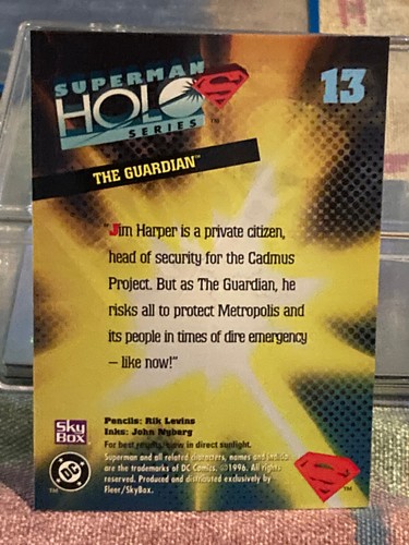 Carte collezionabili Superman Holo Series 1996 Fleer/SkyBox Gold Parallel DC * UPICK * - Foto 39 di 118