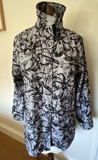 Ladies Tigi Showerproof Jacket - Grey/black - Purple Lining Size 14/16 - Bnwot