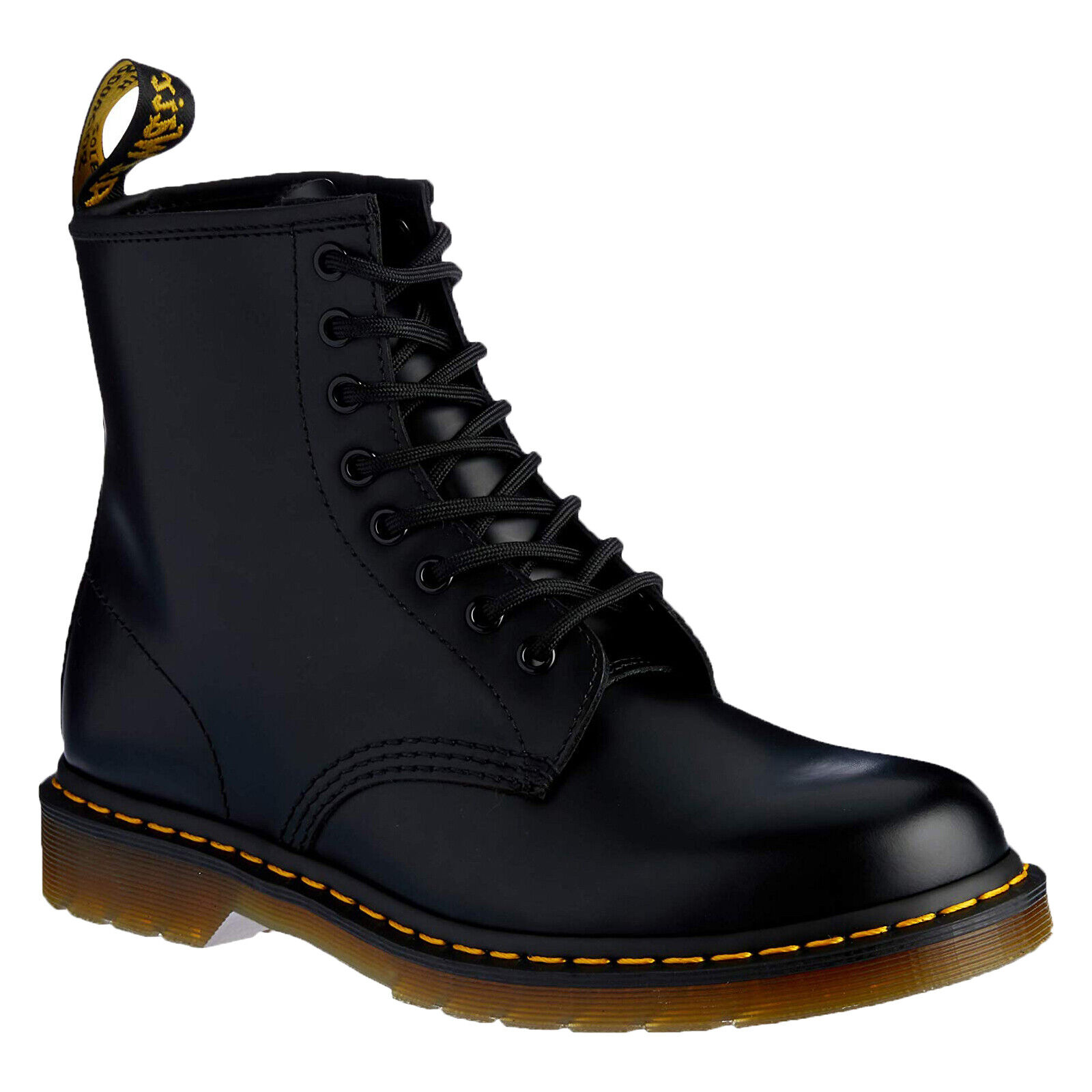 Dr. Martens 1460 Originals 8 Eye Lace up Boot Black Smooth Leather 
