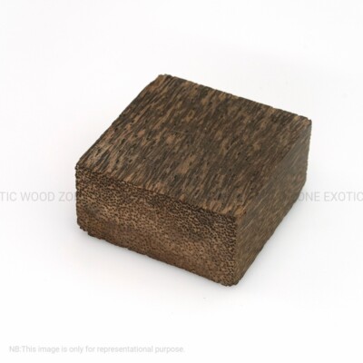 Black Palm Bowl/Platter Turning Blank Square Carving Wood Block 4''x4''x 2'' (1 Pc)