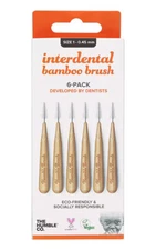 HUMBLE Interdental Bamboo Brush 6-Pack Size 1 0.45mm Eco-Friendly Vegan
