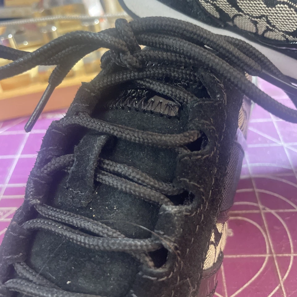 Zapatillas Coach Remonna Signature Jacquard Patrón C Gamuza en Negro Gris Talla 9.5 Foto 4 de 4