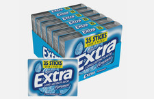 NEW EXTRA Gum Peppermint Sugarfree Chewing Gum 35 Sticks Pack of 6 BB07/2025 