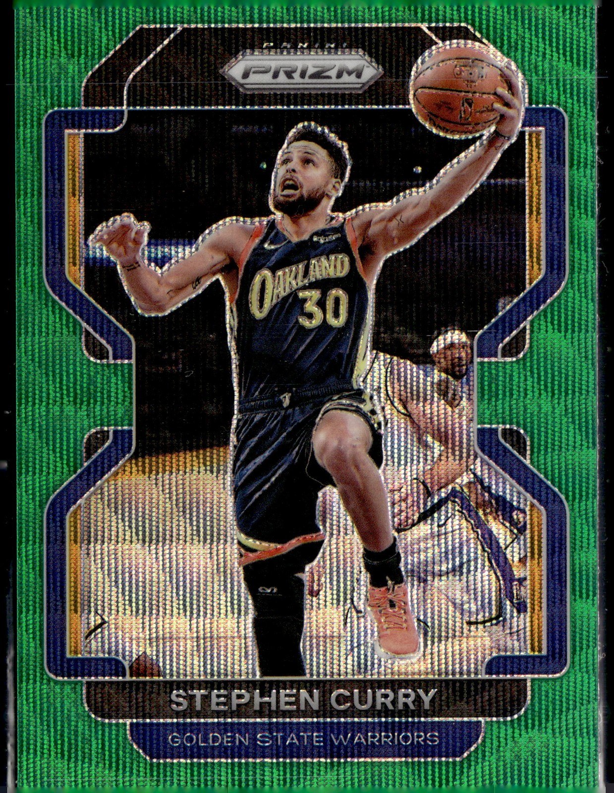 2021-22 Panini Prizm #154 Stephen Curry Green Wave