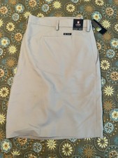 Chaps Beige Dress/Casual Flat Front Shorts Size 52 New With Tags