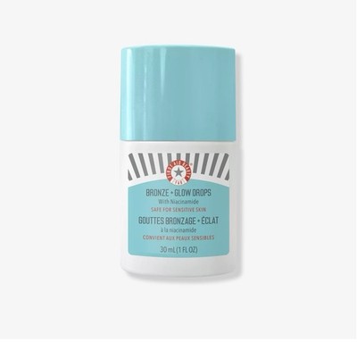 First Aid Beauty BRONZE GLOW DROPS Niacinamide Serum Blurs Pores 1 OZ 30 ML NEW