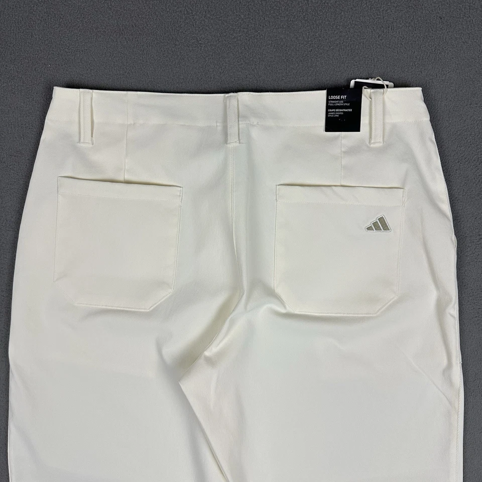 NWT Adidas Go To Progressive Pants Men 32x34 (Fits 34x30) Ivory Loose Straight - Image 4 of 4